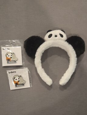 Plush Panda Ear Headband for Kids - Black & White‎